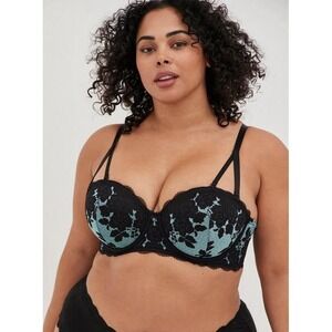Torrid Bombshell Everyday Strapless‎ Push Up Bra Plus Size 46C Island Paradise